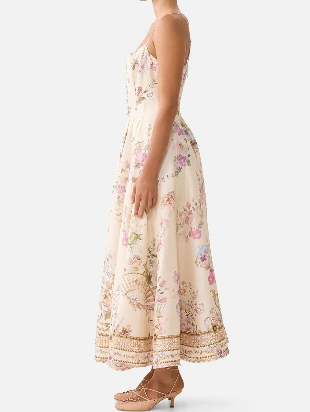 Camilla Corset Dress With Long Flared Skirt - Picture 2 of 16